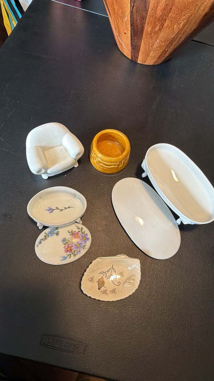 Vintage Dept 50 and Lippe-Mann Creations Miniature Decor Lot